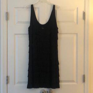 Black tiered ruffle dress